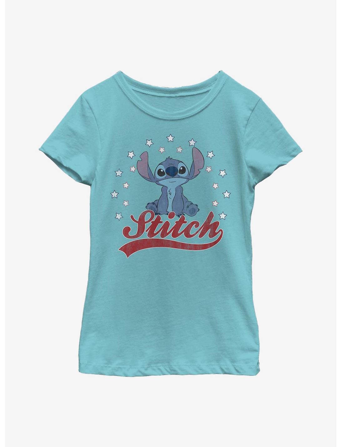 Disney Lilo & Stitch Americana Youth Girls T-Shirt, TAHI BLUE, hi-res