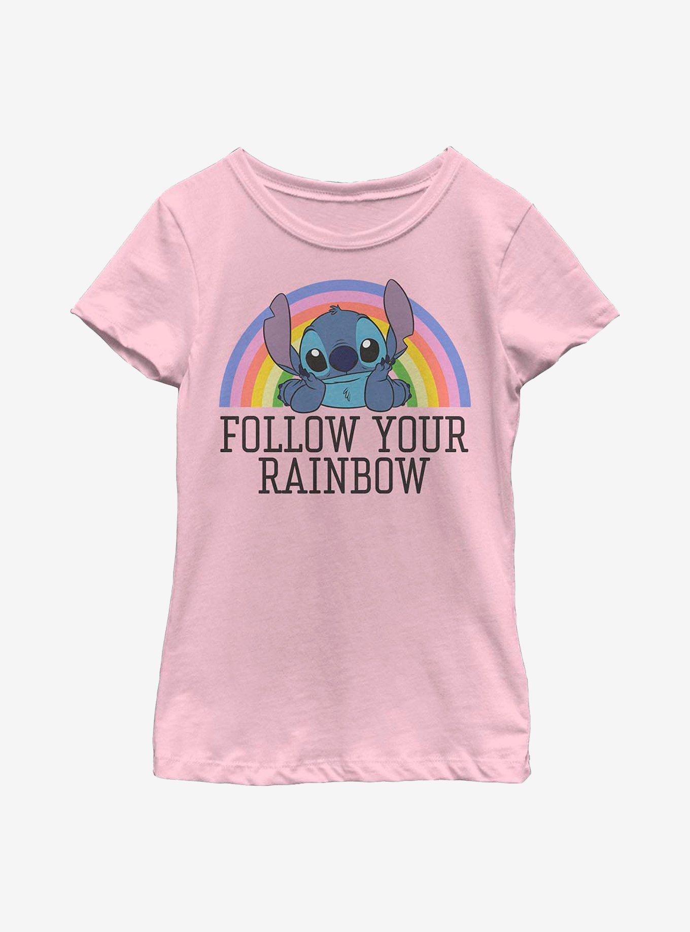 Disney Lilo & Stitch Rainbow Youth Girls T-Shirt, , hi-res