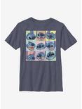 Disney Lilo & Stitch 9 Box Youth T-Shirt, NAVY HTR, hi-res