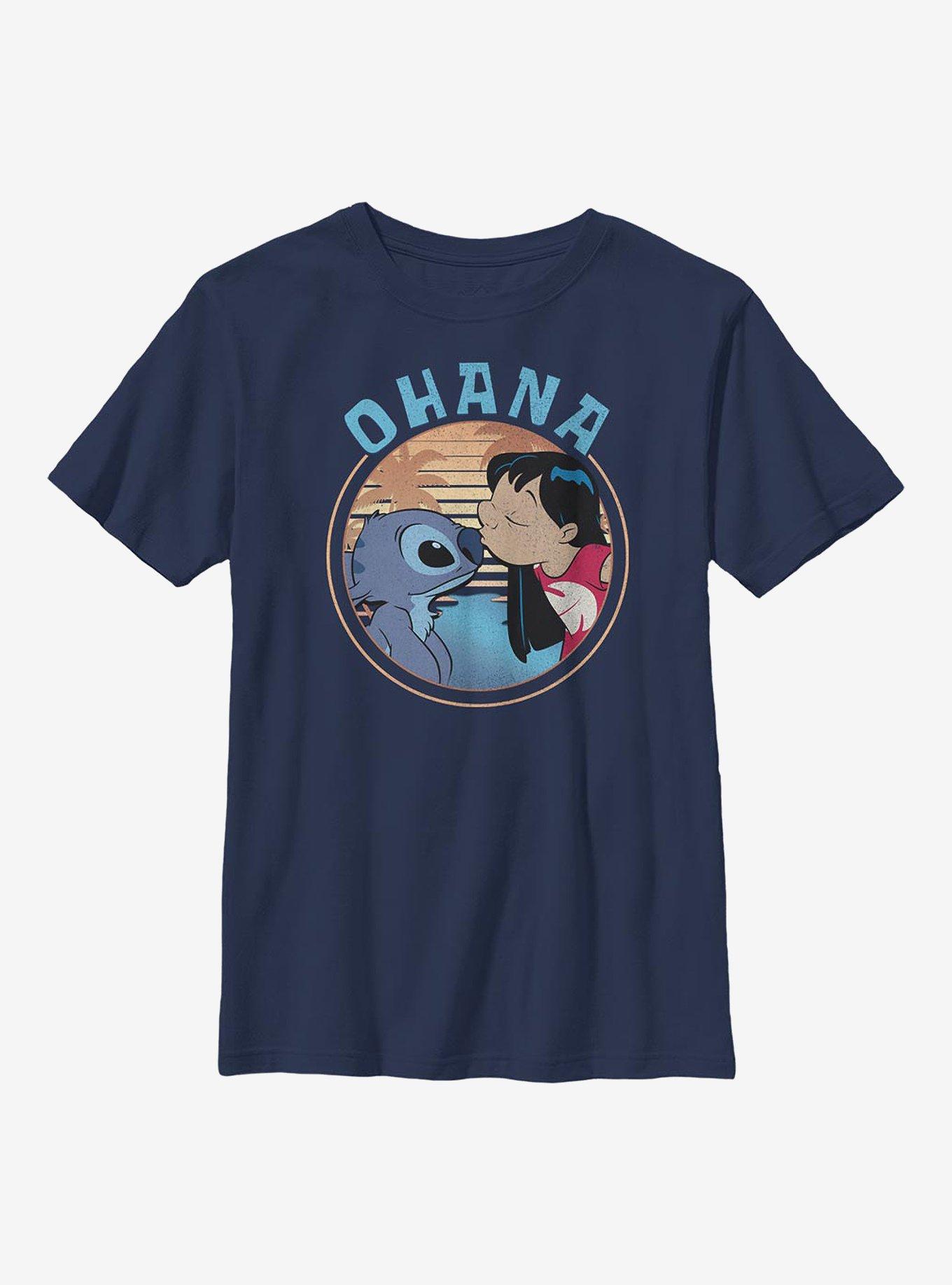 Disney Lilo & Stitch Ohana Youth T-Shirt, NAVY, hi-res