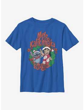 Disney Lilo & Stitch Mele Kalikimaka Youth T-Shirt, , hi-res