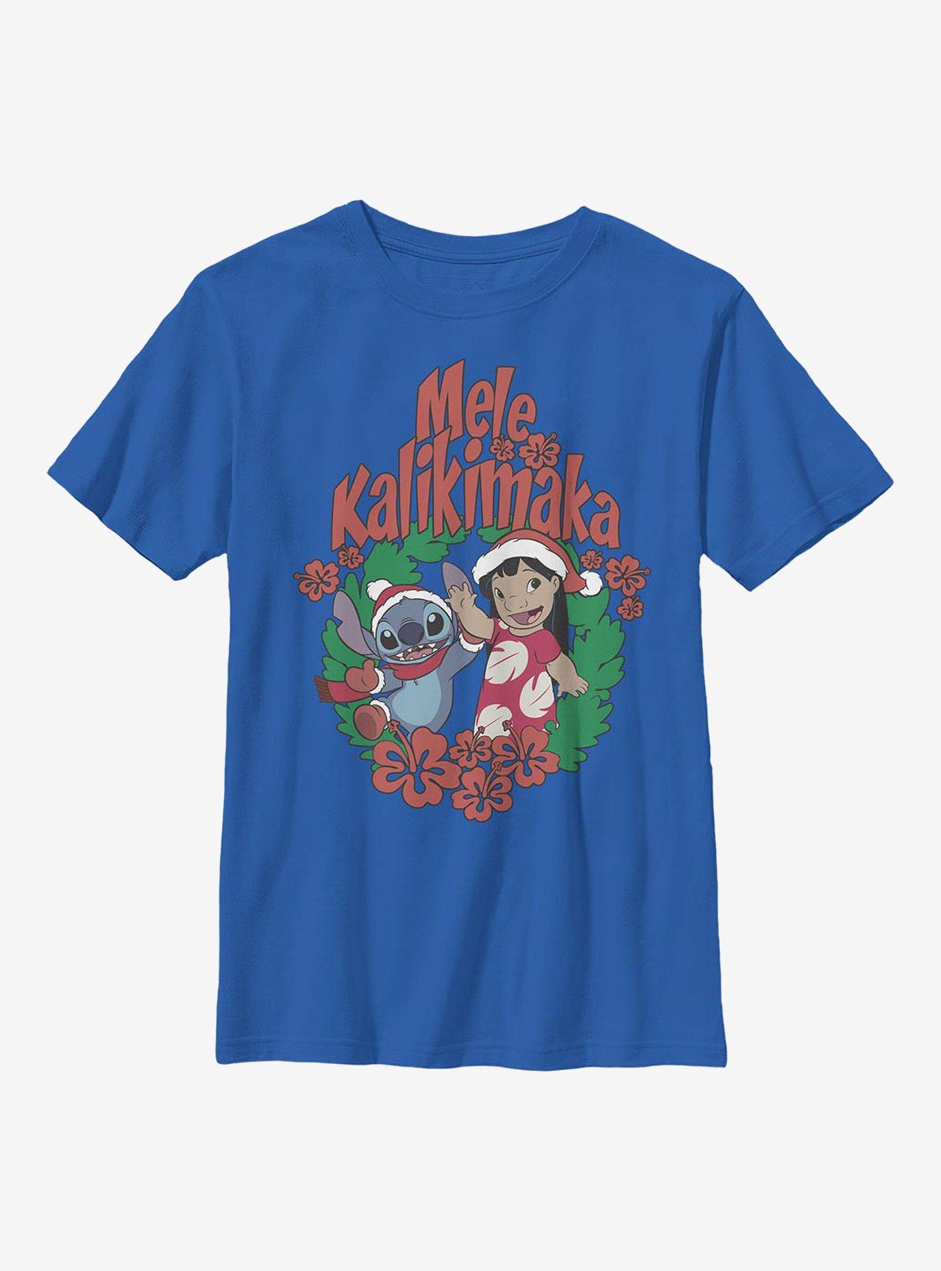 Disney Lilo & Stitch Mele Kalikimaka Youth T-Shirt, , hi-res