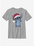 Disney Lilo & Stitch Santa Hat Youth T-Shirt, ATH HTR, hi-res