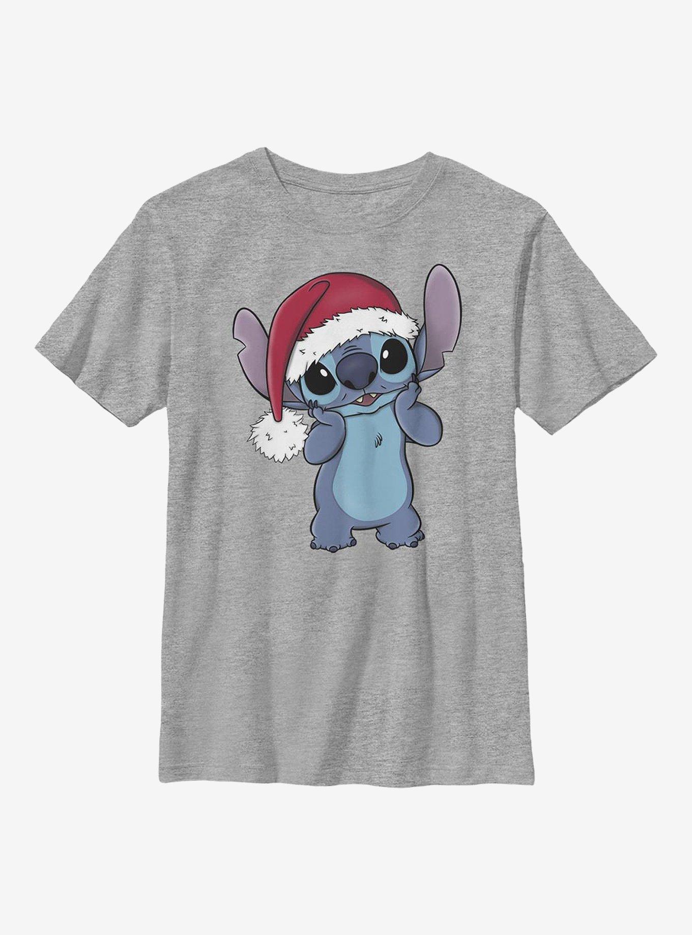 Disney Lilo & Stitch Santa Hat Youth T-Shirt, , hi-res
