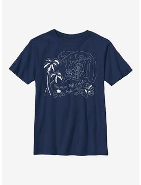 Disney Lilo & Stitch Surf Line Art Youth T-Shirt, , hi-res