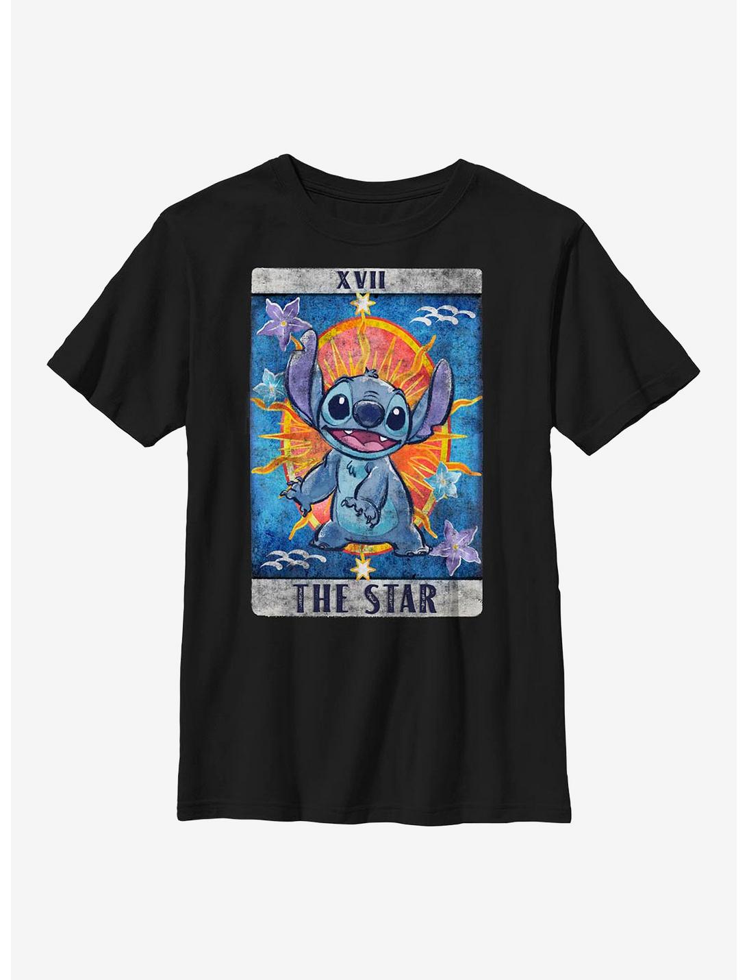 Disney Lilo & Stitch Tarot Youth T-Shirt, BLACK, hi-res