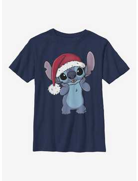 Disney Lilo & Stitch Santa Hat Youth T-Shirt, , hi-res