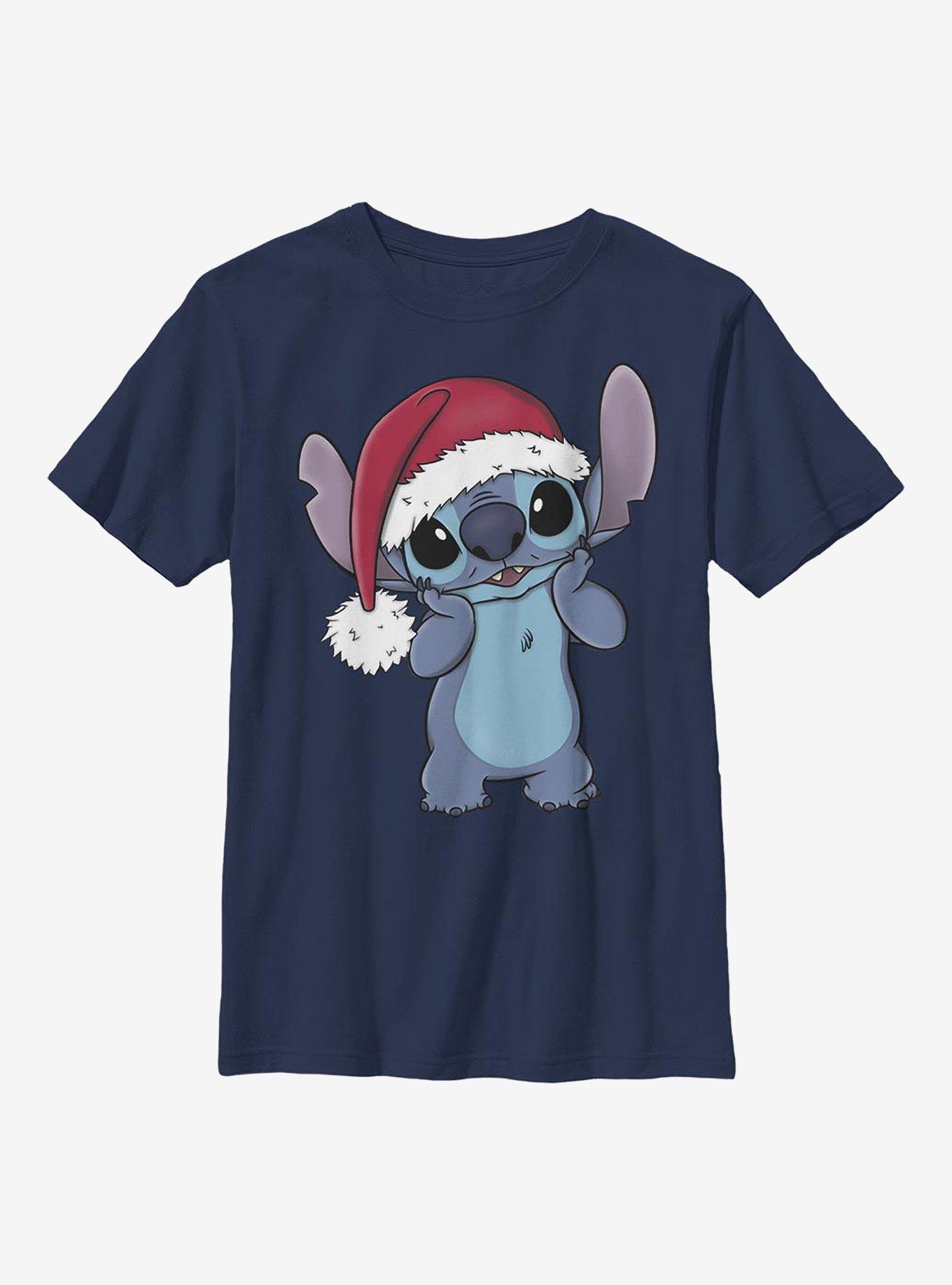 Disney Lilo & Stitch Santa Hat Youth T-Shirt, , hi-res