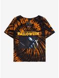 Halloween Orange Tie-Dye Crop T-Shirt, MULTI, hi-res