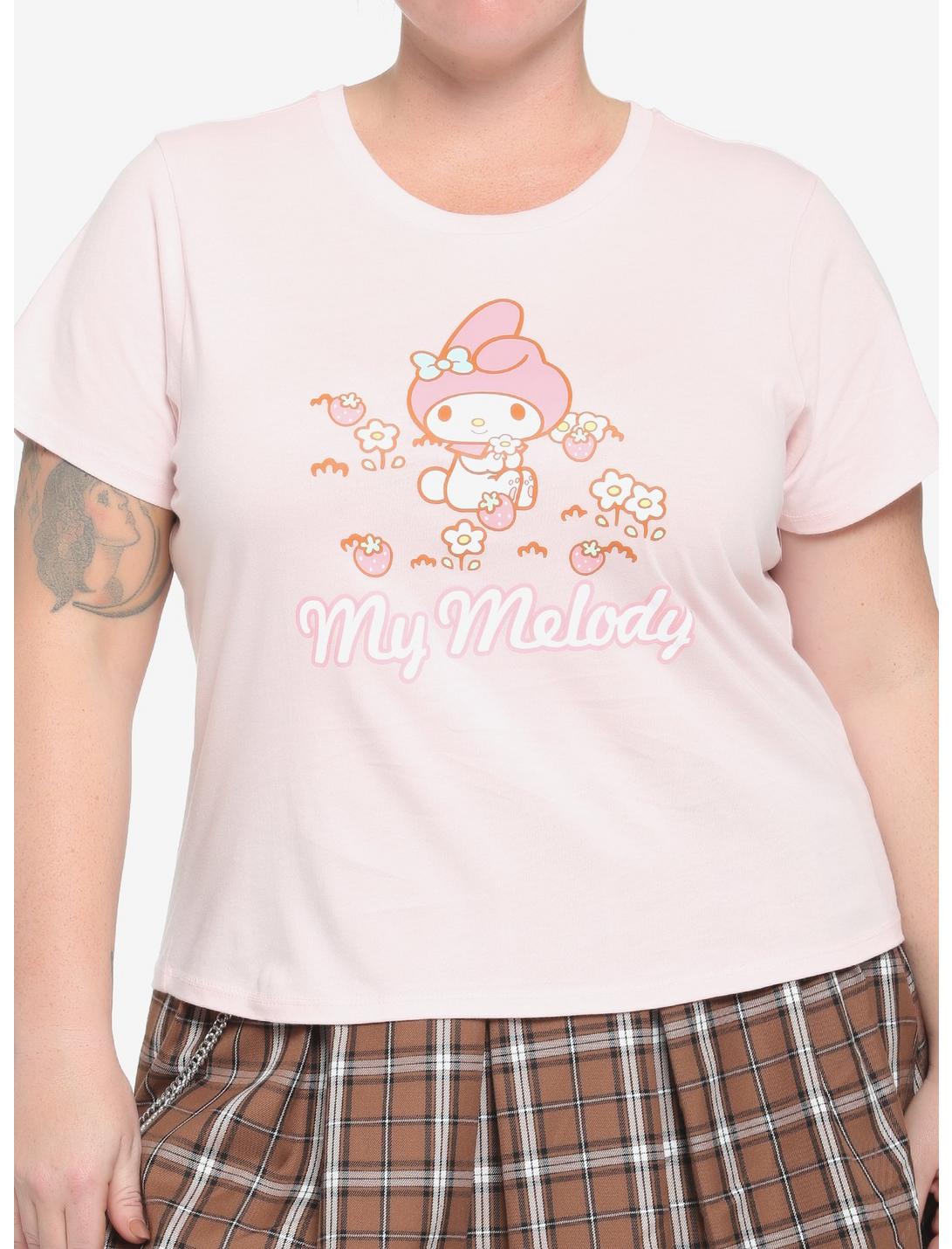 My Melody Strawberries & Flowers Girls Baby T-Shirt Plus Size, MULTI, hi-res