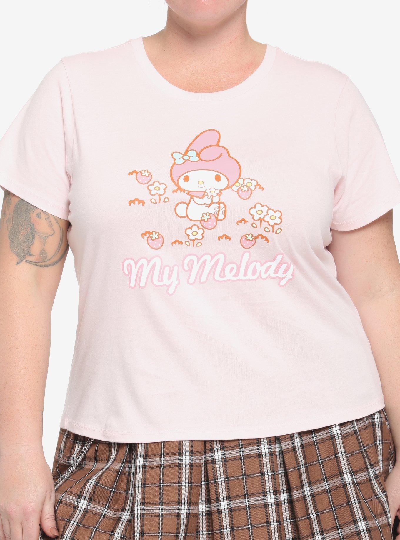 My Melody Strawberries & Flowers Girls Baby T-Shirt Plus Size, MULTI, hi-res