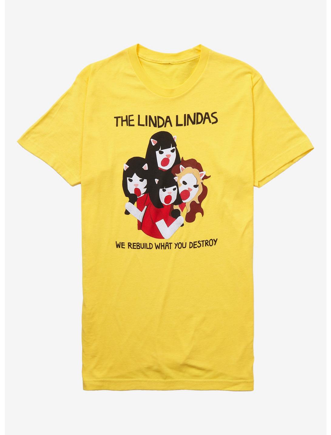 The Linda Lindas We Rebuild What You Destroy T-Shirt, BRIGHT YELLOW, hi-res