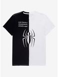Our Universe Marvel Spider-Man Color Block Women’s T-Shirt - BoxLunch Exclusive, BLACK, hi-res