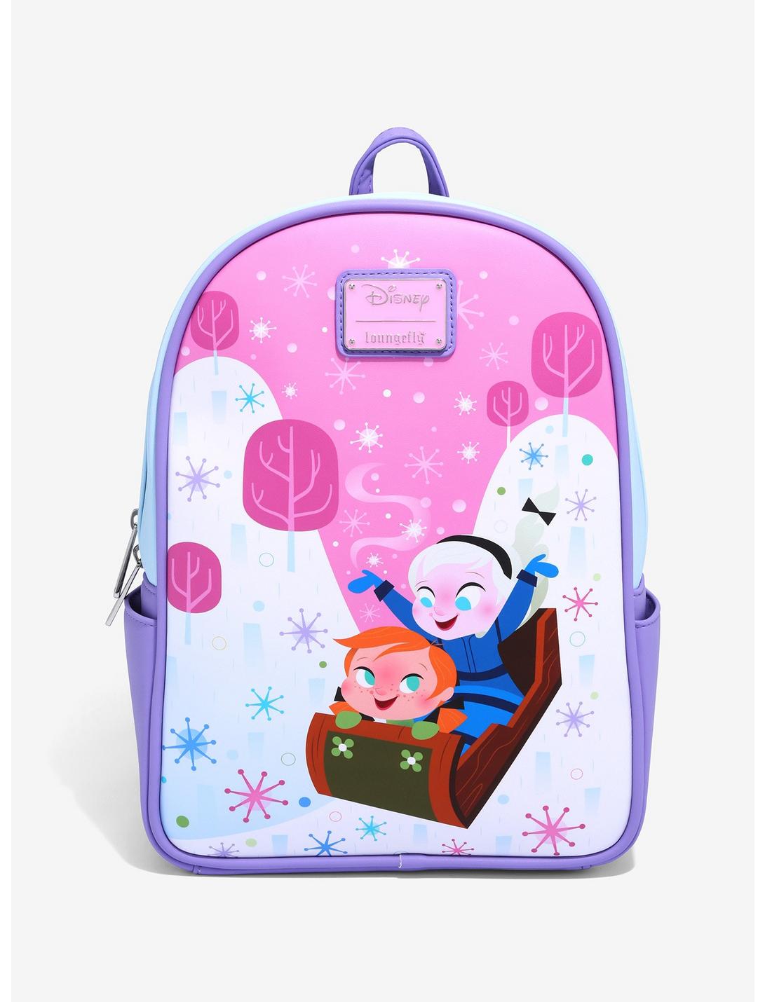 Loungefly Disney Frozen Elsa & Anna Winter Sled Mini Backpack - BoxLunch Exclusive, , hi-res