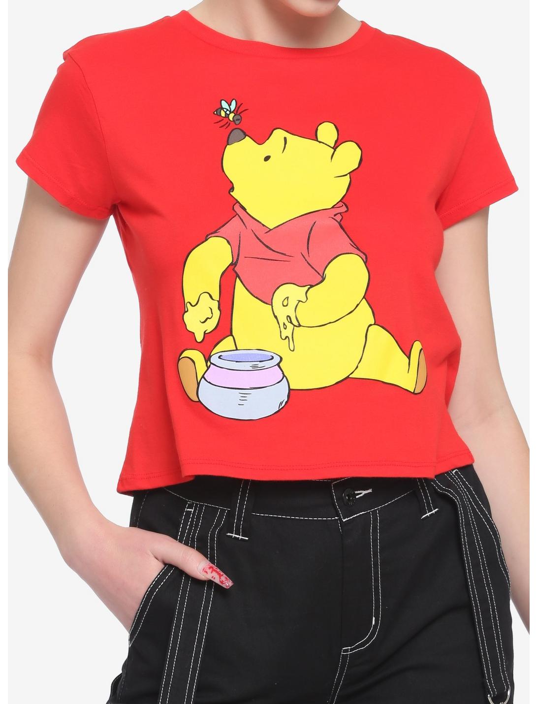 Disney Winnie The Pooh Red Girls Crop T-Shirt, MULTI, hi-res