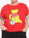 Disney Winnie The Pooh Red Girls Crop T-Shirt Plus Size, MULTI, hi-res