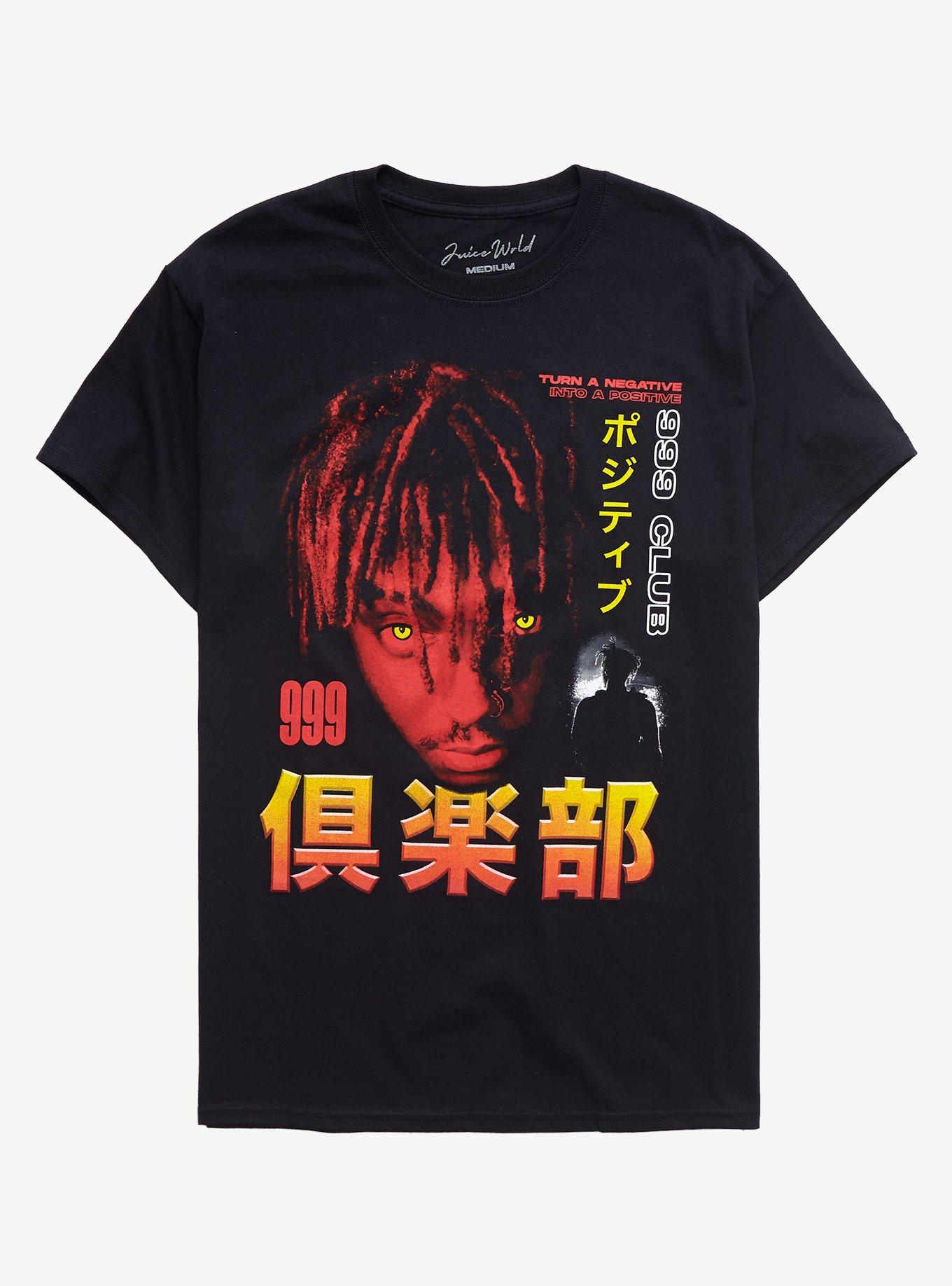 999 Club by Juice WRLD Anime Red & Black Tie Dye T-Shirt