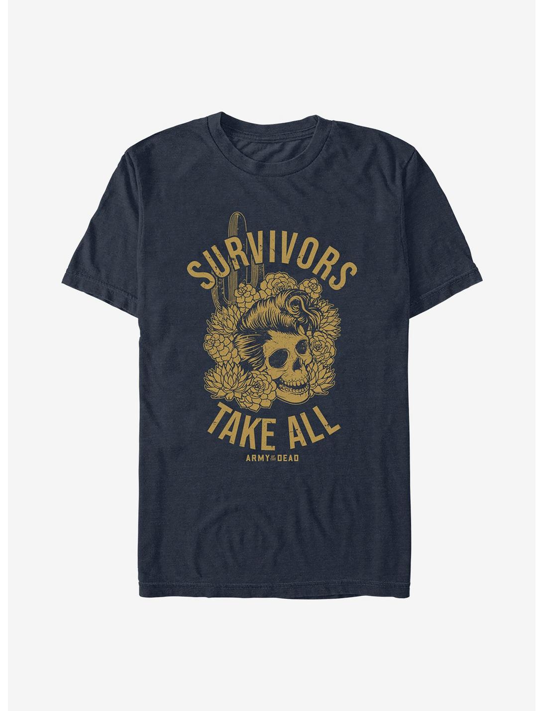 Army Of The Dead Survivors Take All T-Shirt, DARK NAVY, hi-res
