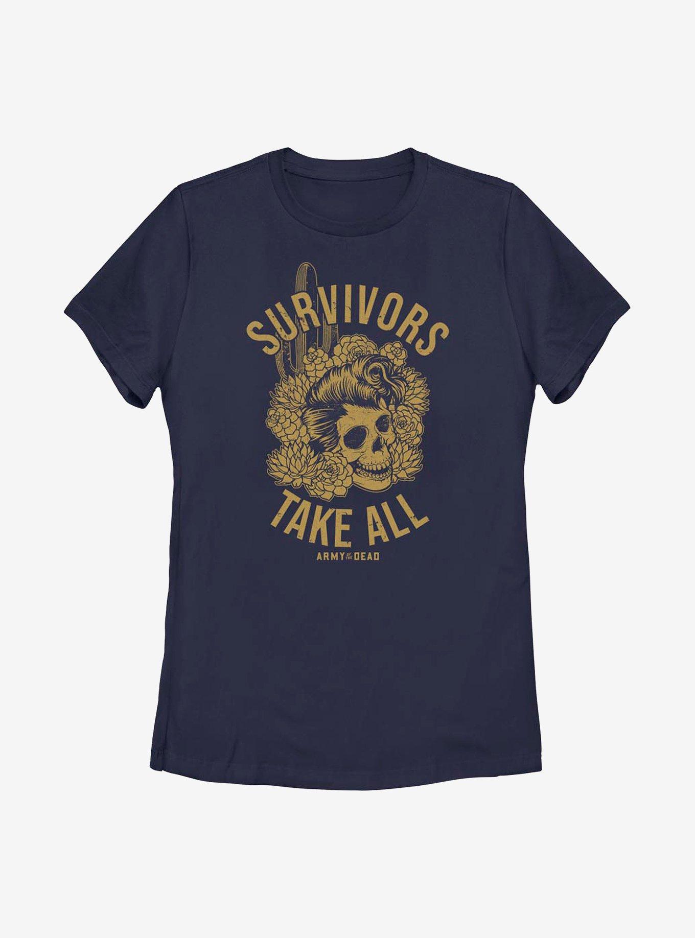 Army Of The Dead Survivors Take All Womens T-Shirt, NAVY, hi-res