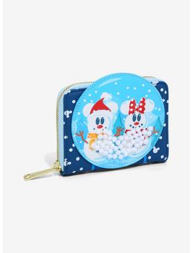 Loungefly Disney Mickey & Minnie Mouse Snowman Snow Globe Small Wallet, , hi-res