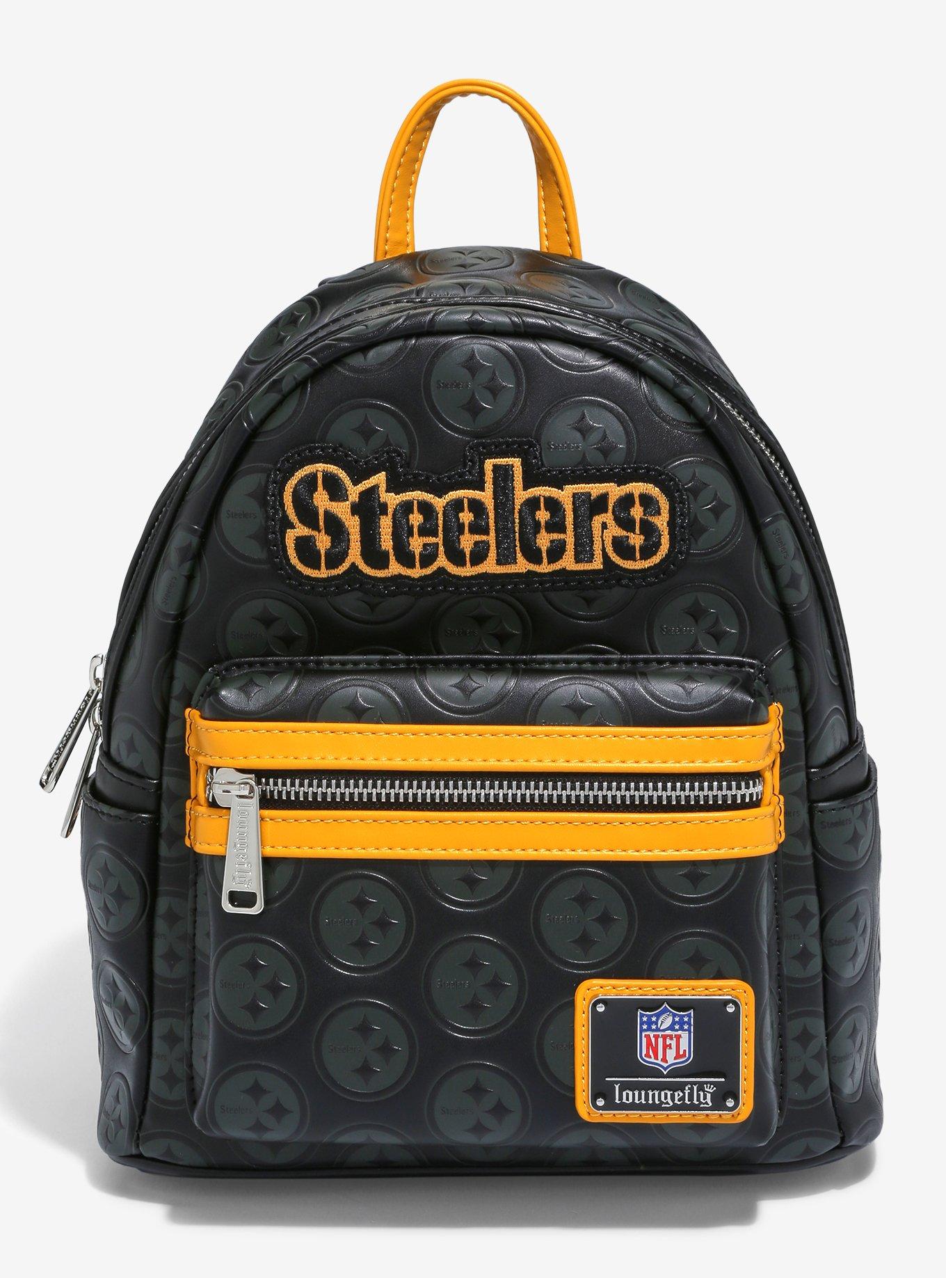 : Loungefly NFL: Pittsburgh Steelers Pigskin Logo Backpack :  Sports & Outdoors