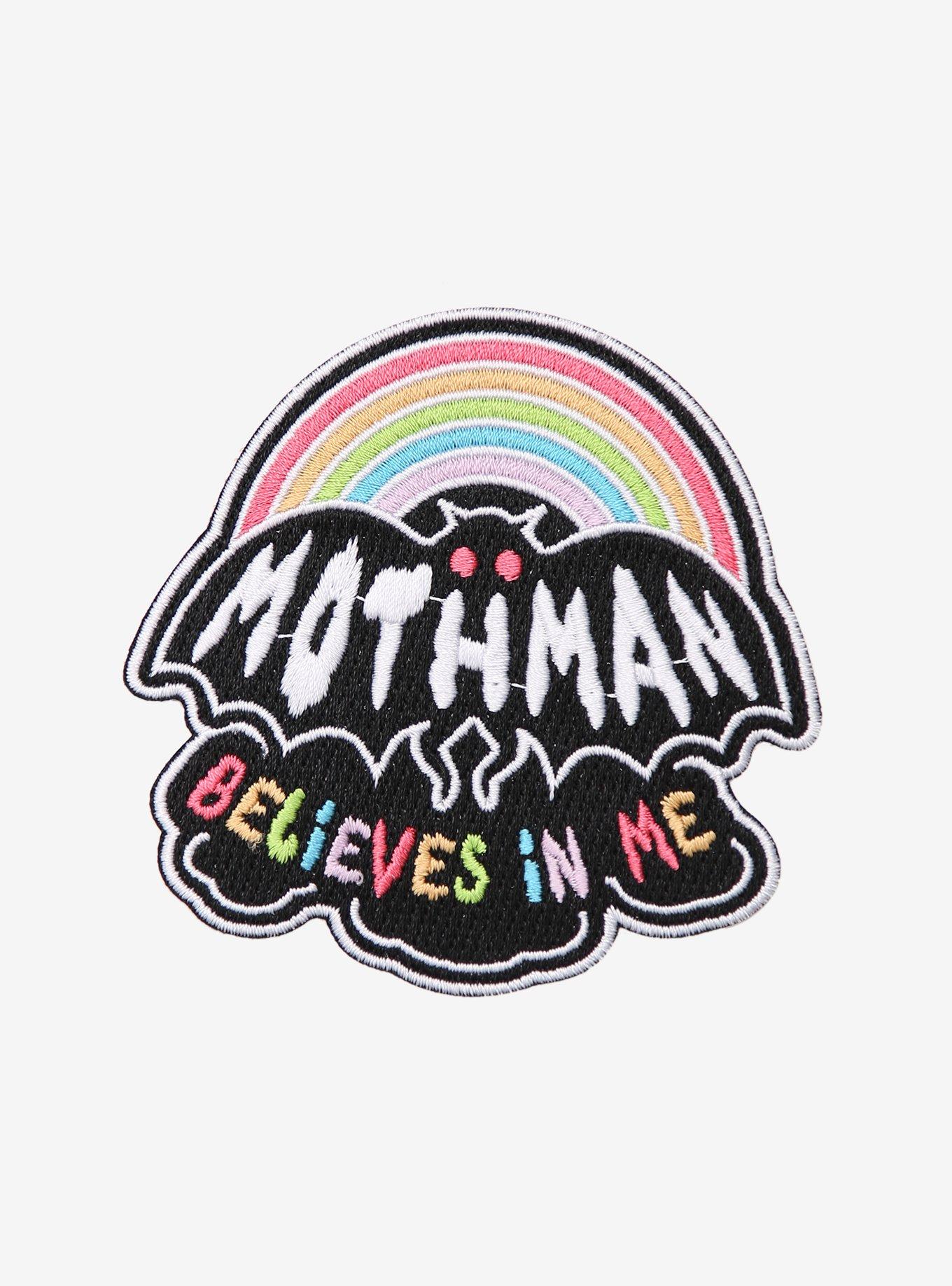 Mothman Believes In Me Rainbow Patch, , hi-res