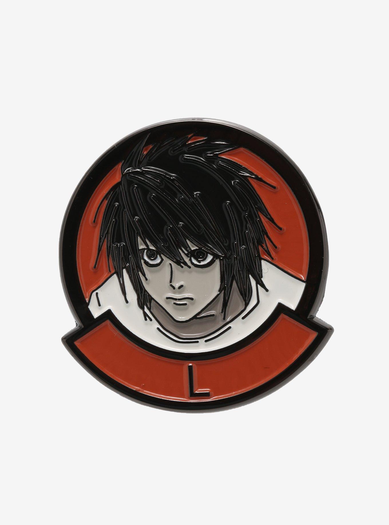 Death Note L Profile Enamel Pin, , hi-res