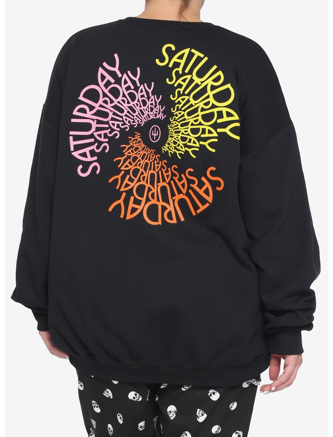 Twenty One Pilots Saturday Girls Sweatshirt Plus Size, BLACK, hi-res