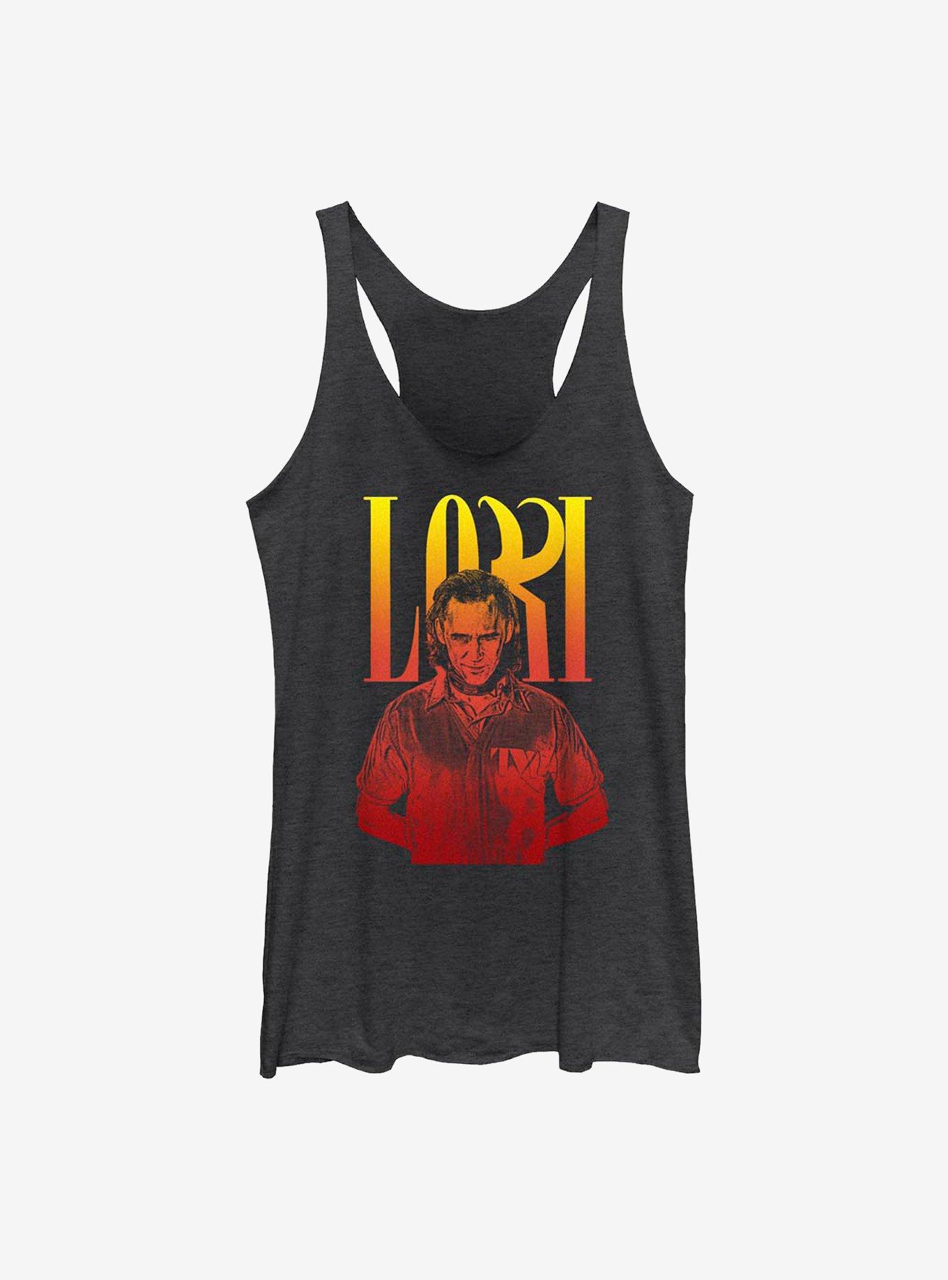 Marvel Loki Fierce Title Pose Girls Tank, BLK HTR, hi-res