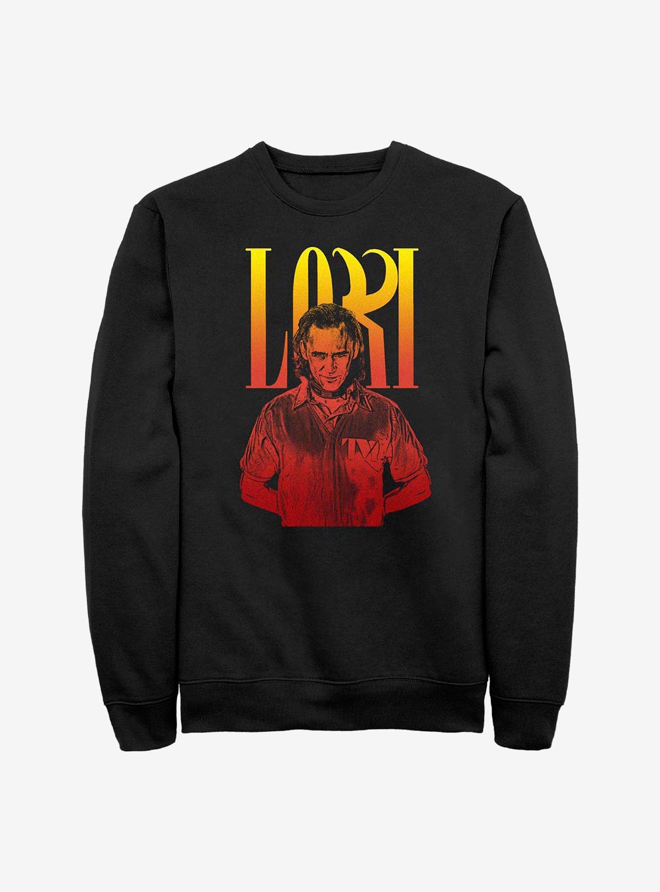 Marvel Loki Fierce Title Pose Crew Sweatshirt, BLACK, hi-res