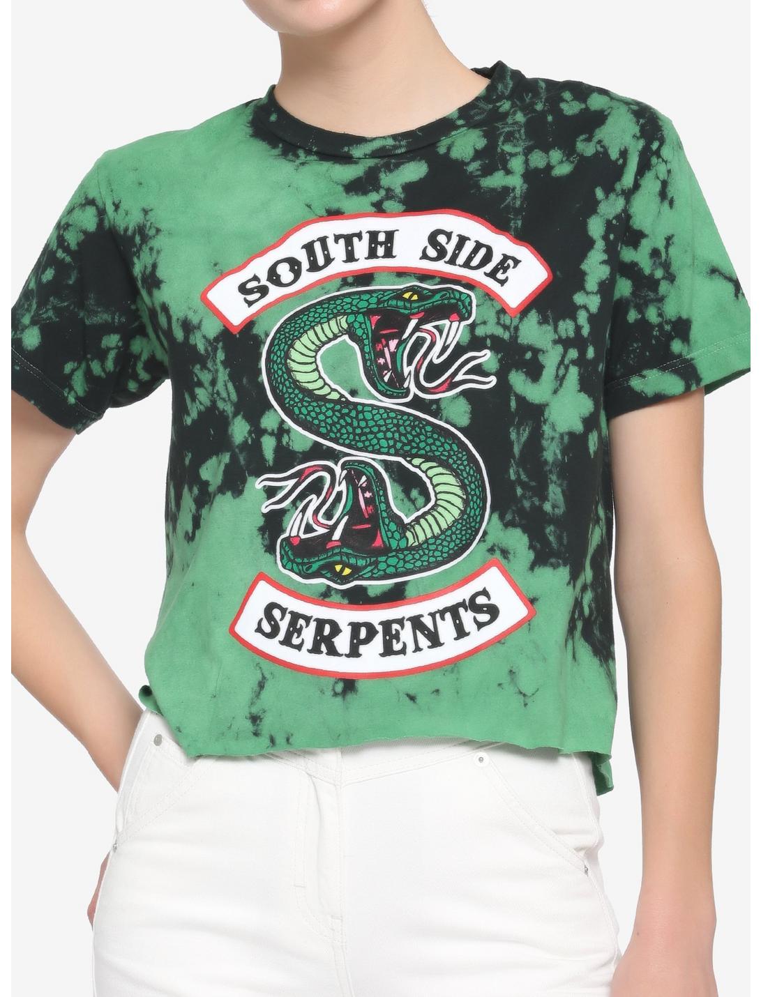 Riverdale South Side Serpents Green Wash Girls Crop T-Shirt, MULTI, hi-res