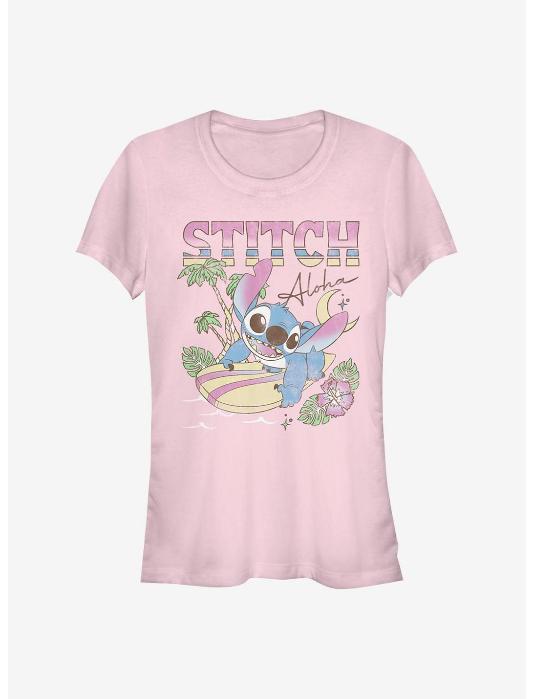 Disney Lilo & Stitch Aloha Stitch Girls T-Shirt, LIGHT PINK, hi-res