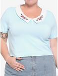 Disney Beauty & The Beast Rose Collared Girls Top Plus Size, MULTI, hi-res