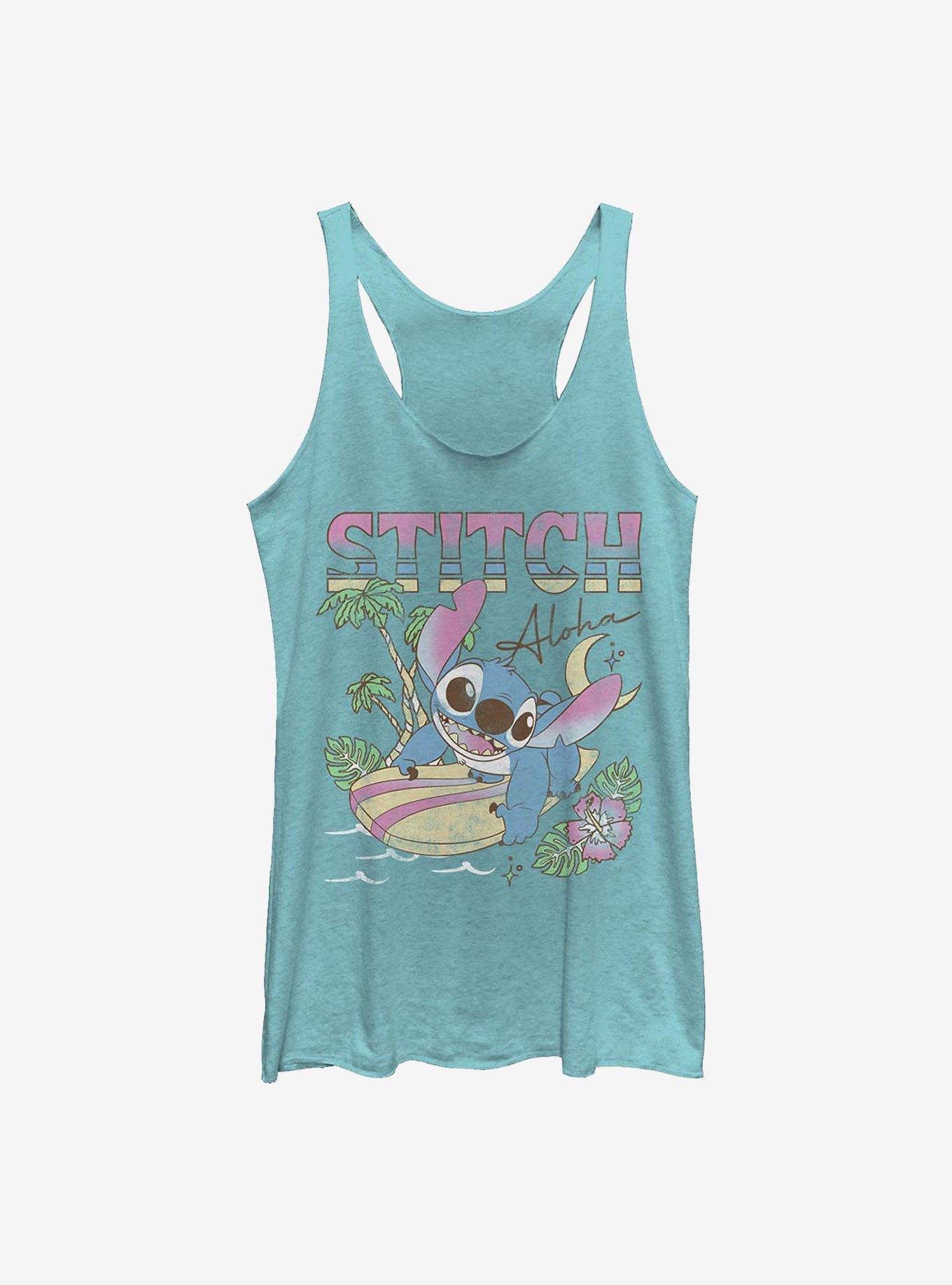 Disney Lilo & Stitch Aloha Stitch Girls Tank, TAHI BLUE, hi-res