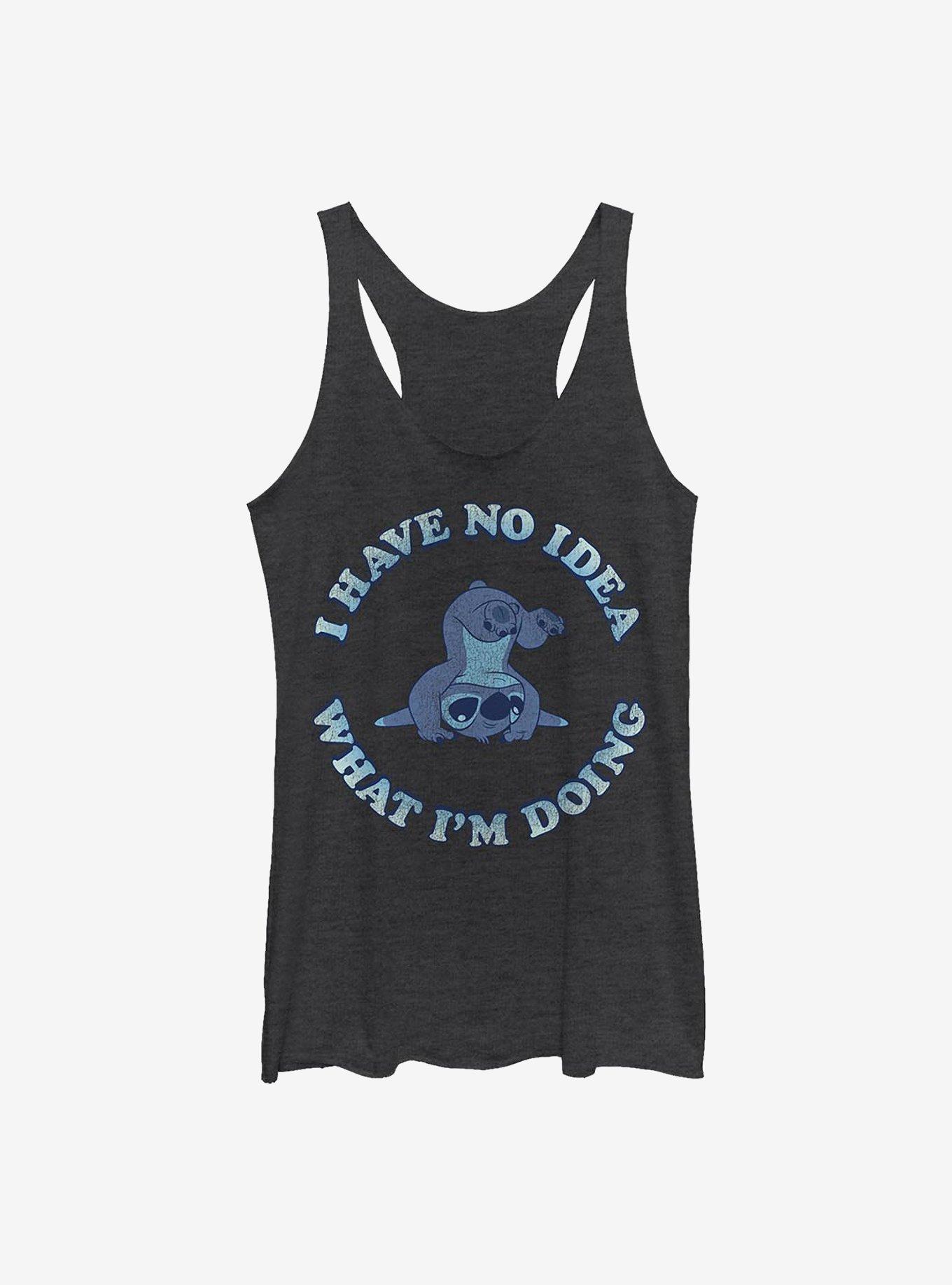 Disney Lilo & Stitch No Idea Girls Tank, BLK HTR, hi-res