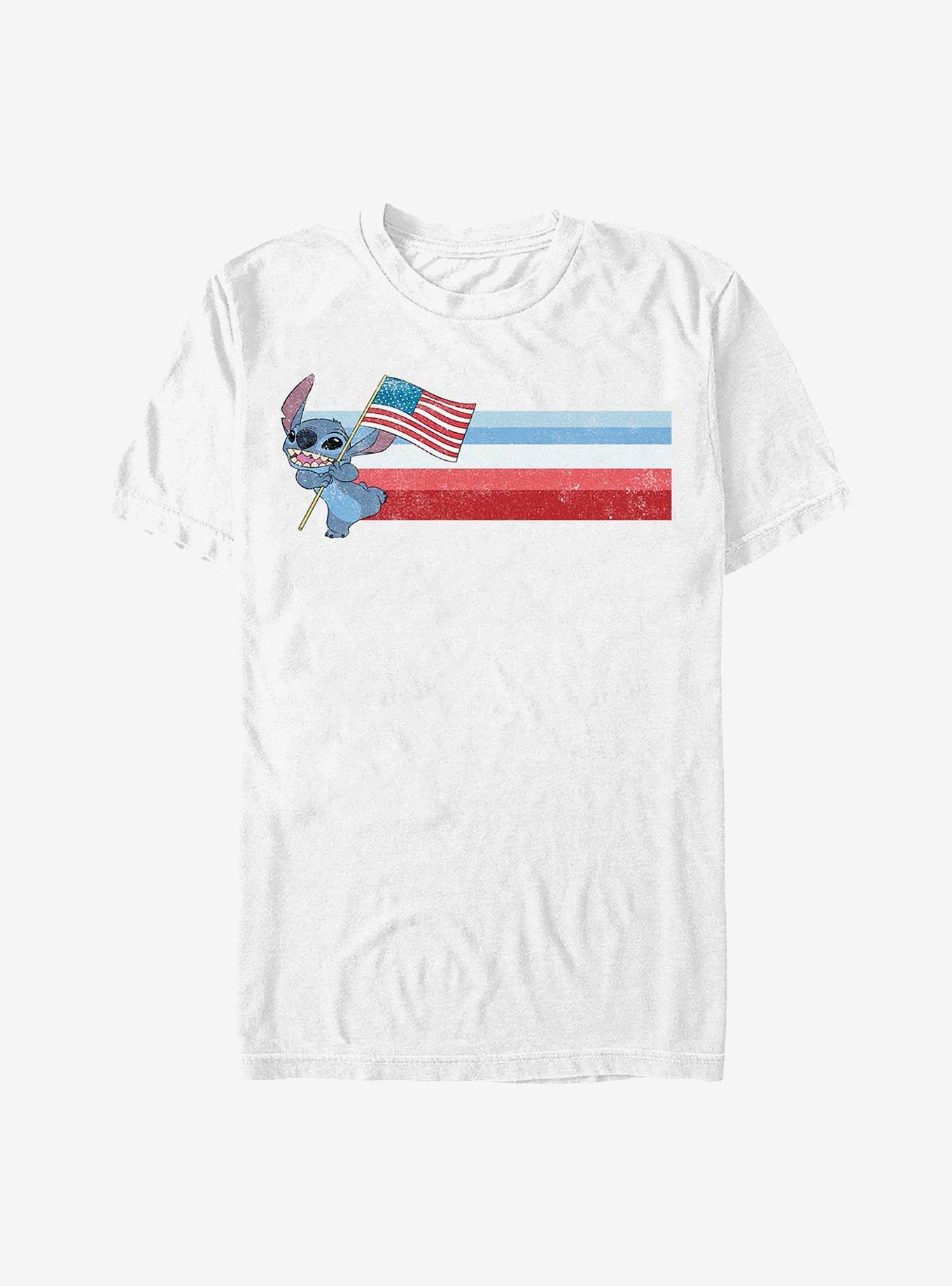 Disney Lilo & Stitch Flag Stitch T-Shirt, , hi-res