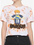 Haikyu!! Hinata Tie-Dye Cropped Girls T-Shirt, MULTI, hi-res