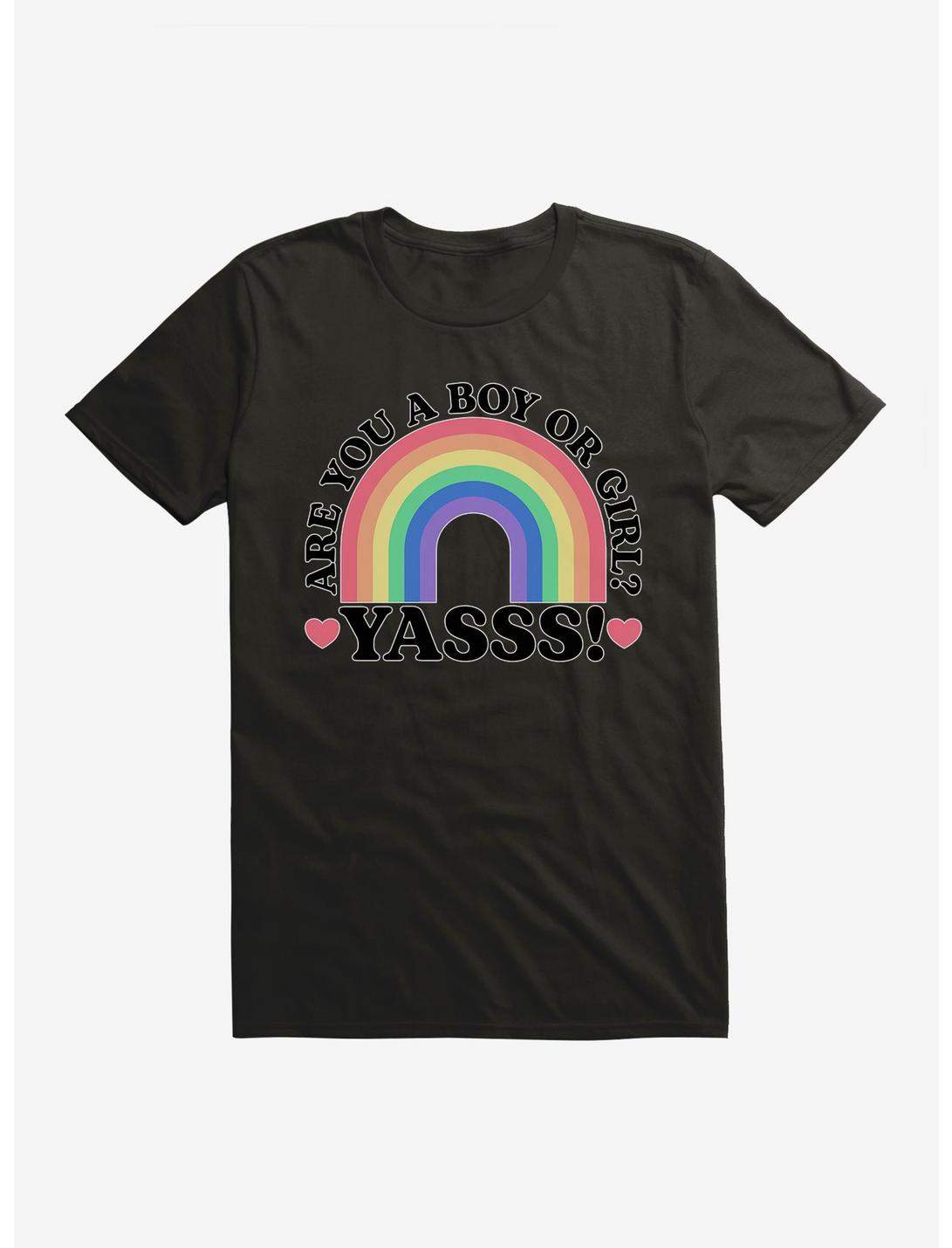 Boy Or Girl Yasss! T-Shirt, BLACK, hi-res