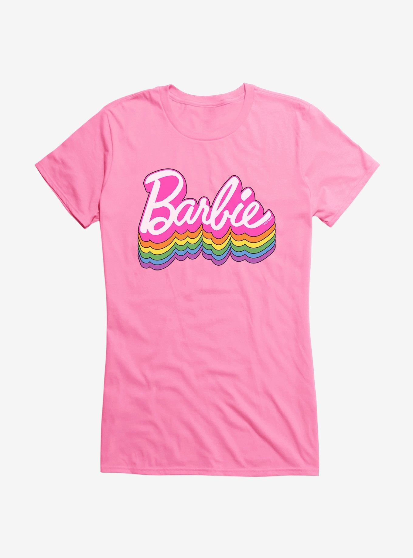 Barbie Logo Pride Rainbow Shadow T-Shirt | Hot Topic