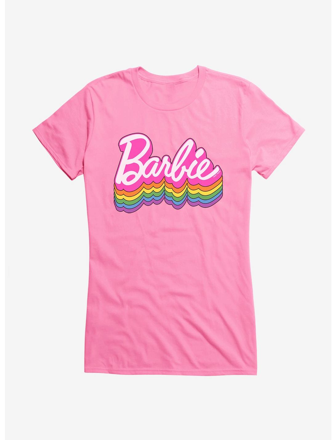 Barbie Logo Pride Rainbow Shadow T-Shirt, CHARITY PINK, hi-res