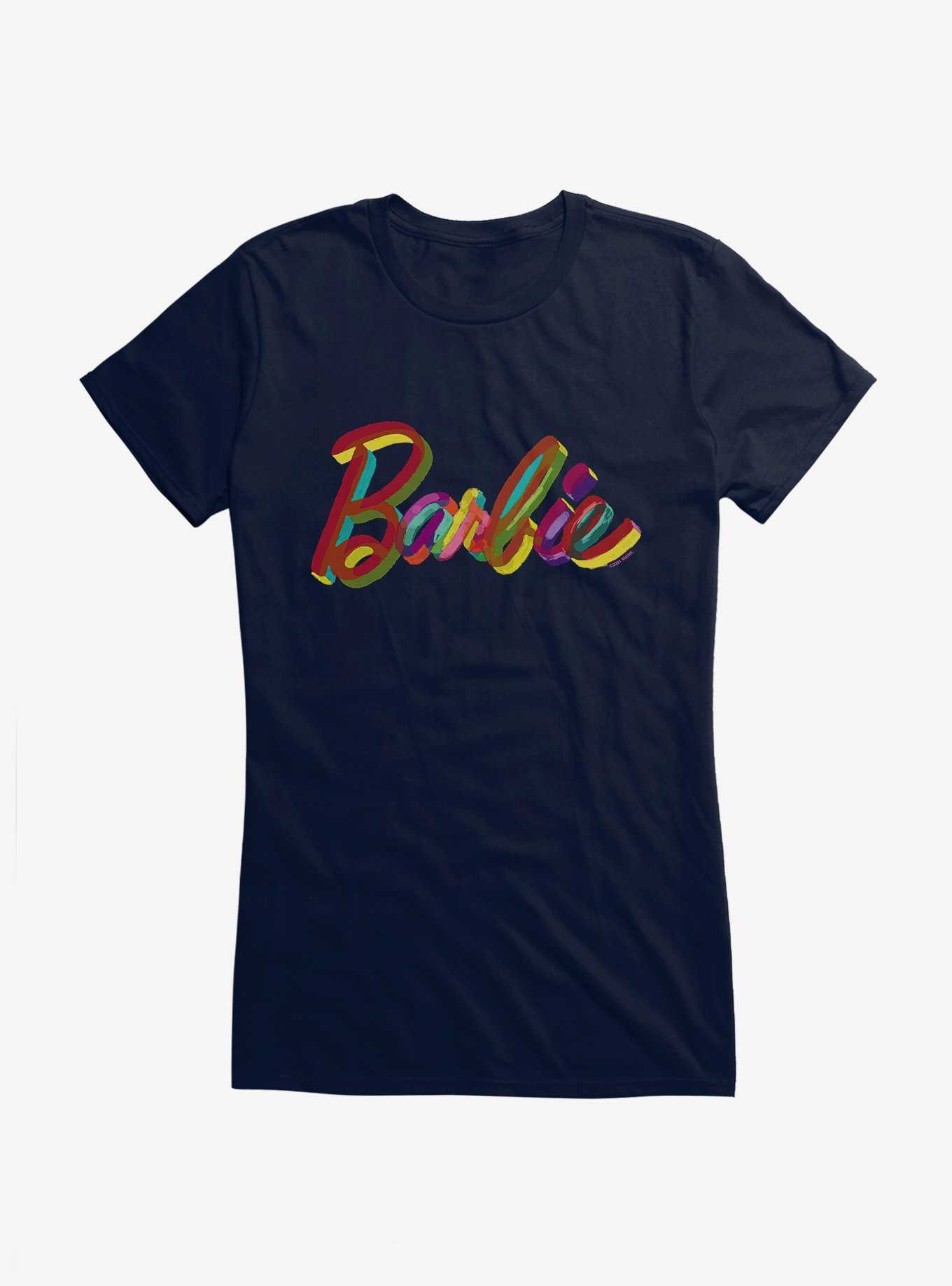 Barbie Pride Rainbow Signature T-Shirt, NAVY, hi-res