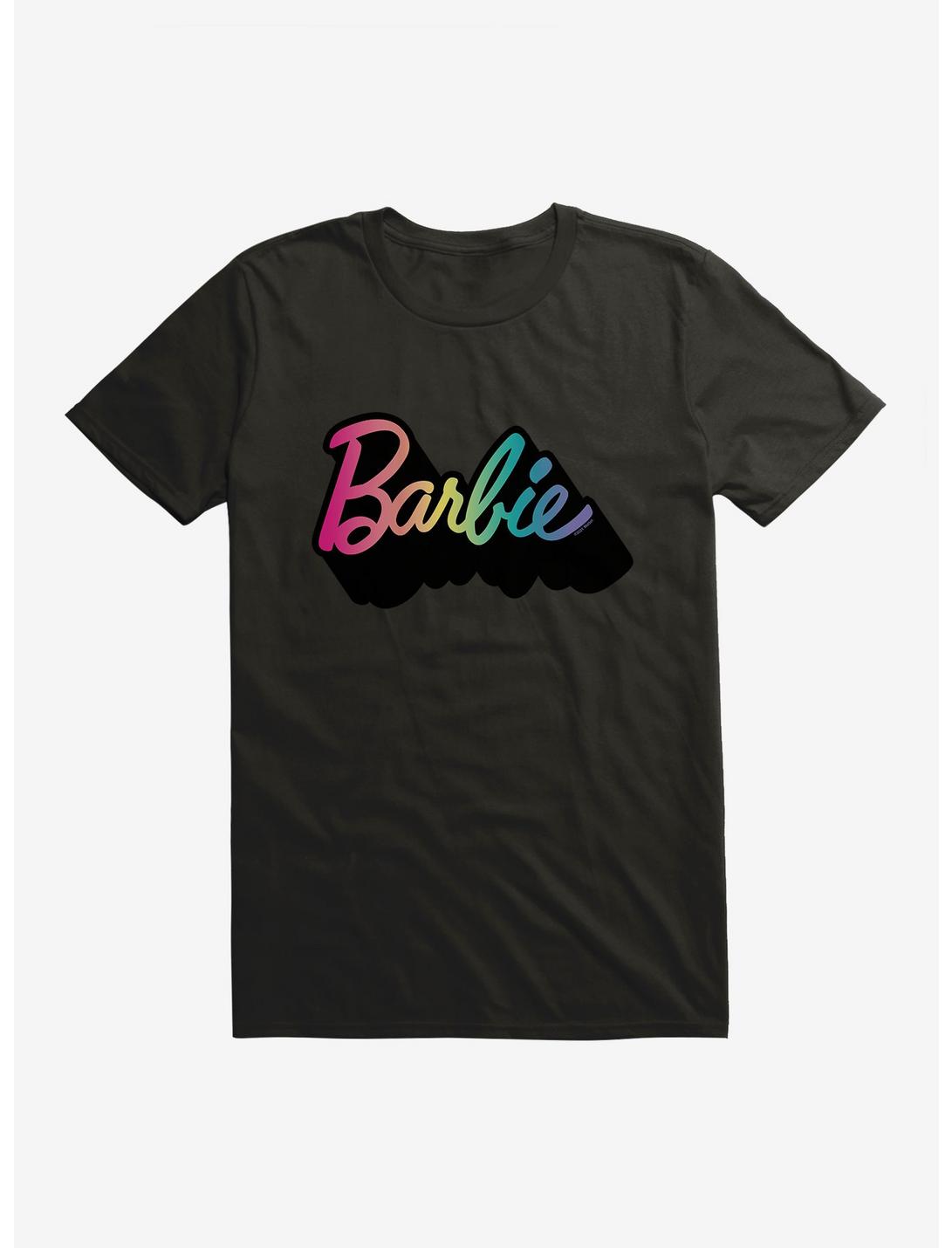 Barbie Pride Rainbow 3D Black Shadow Logo T-Shirt, BLACK, hi-res