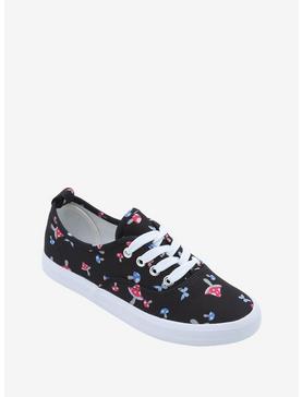 Mushrooms & Butterflies Lace-Up Canvas Sneakers, , hi-res