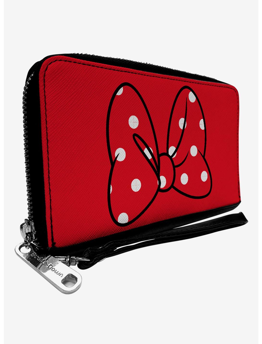 Disney Minnie Mouse Polka Dot Bow Zip Around Wallet, , hi-res
