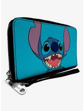 Disney Lilo & Stitch Smiling Zip Around Wallet, , hi-res