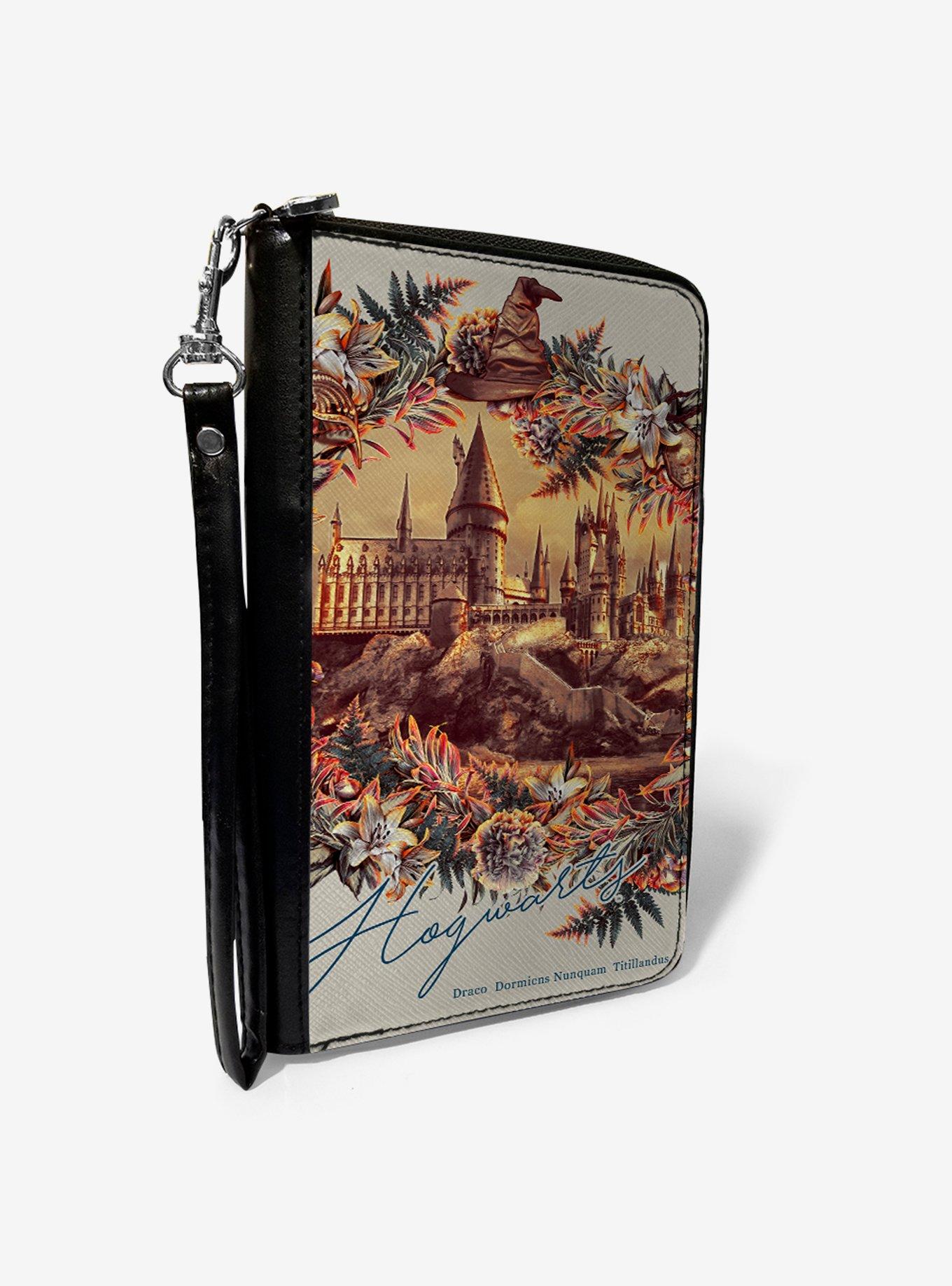 Harry Potter Hogwarts Castle Floral Zip Around Wallet, , hi-res