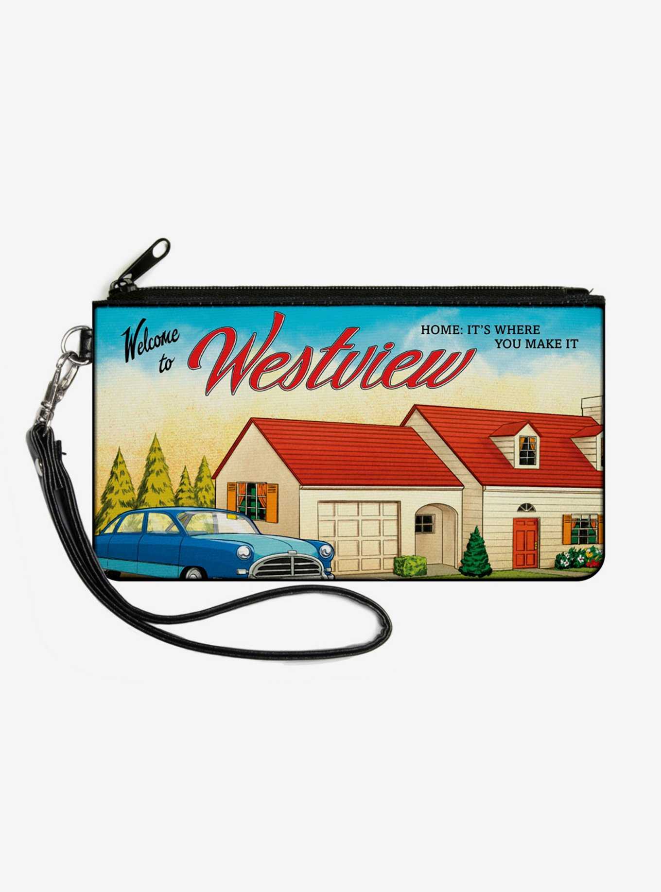Marvel Wandavision House Welcome To Westview Canvas Clutch Wallet, , hi-res