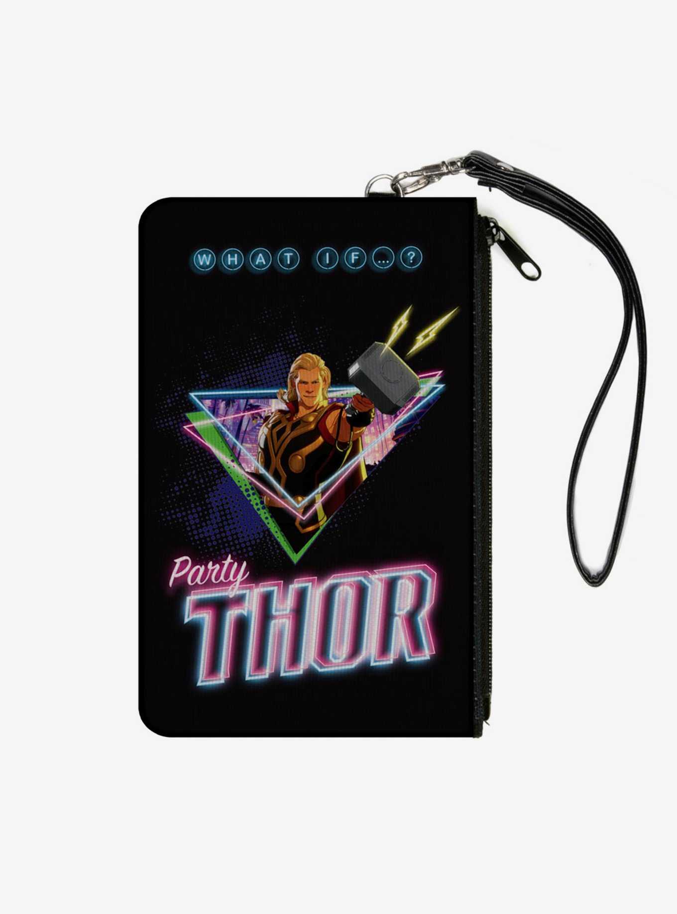 Marvel What If...? Party Thor Neon Hammer Canvas Clutch Wallet, , hi-res