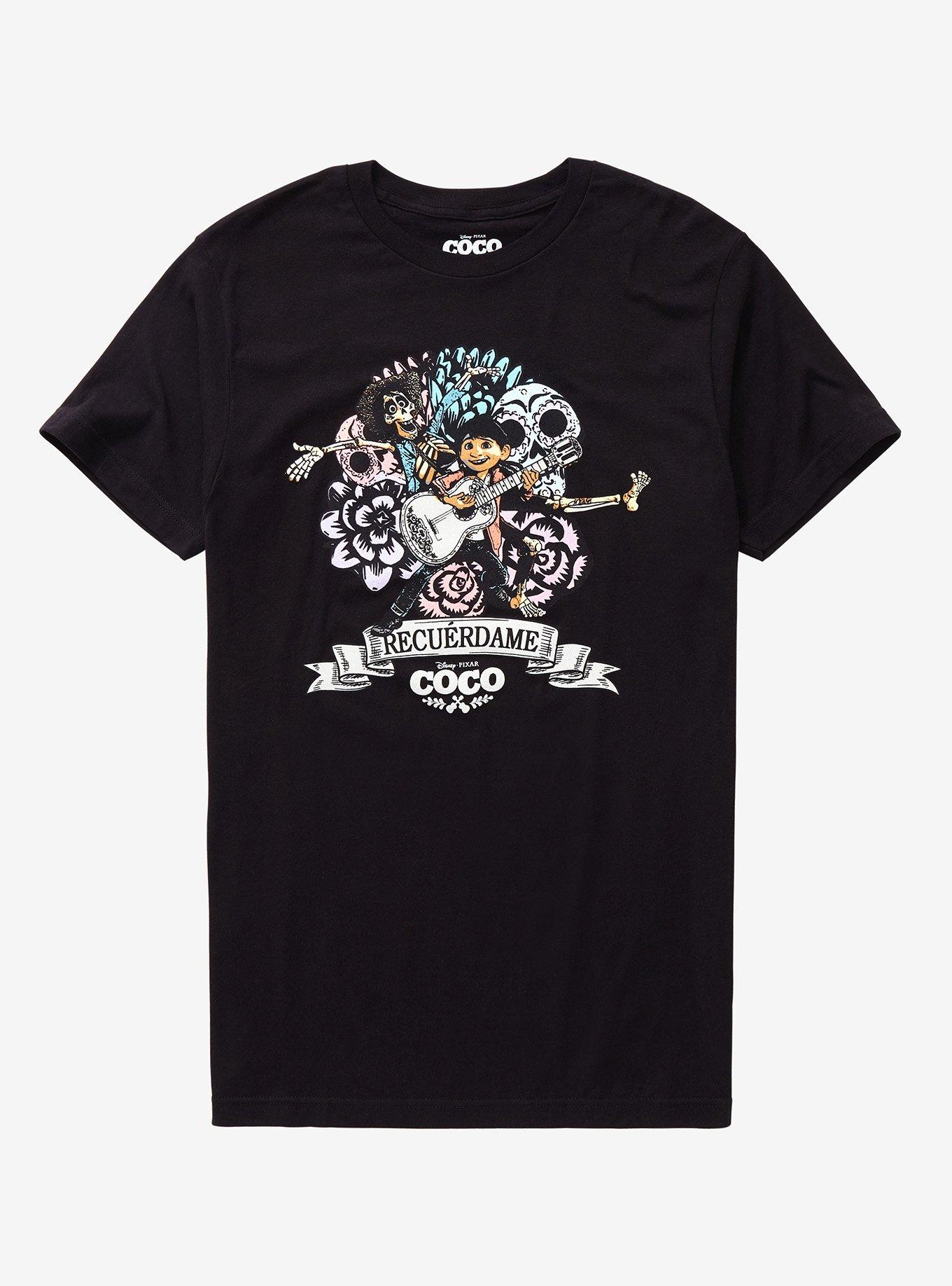 Disney Pixar Coco Recu&eacute;rdame T-Shirt - BoxLunch Exclusive, BLACK, hi-res