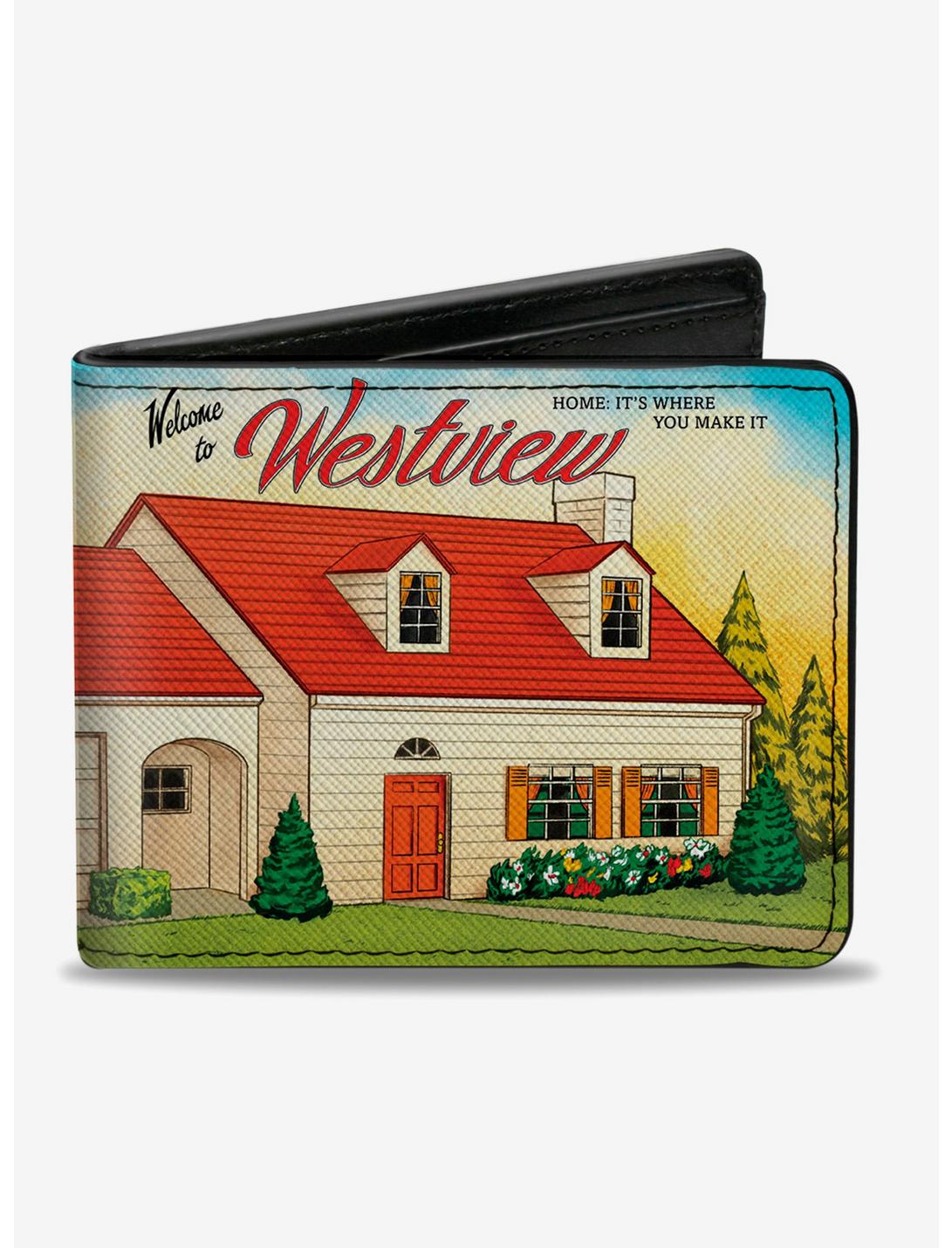 Plus Size Marvel Wandavision House Welcome To Westview Bifold Wallet, , hi-res